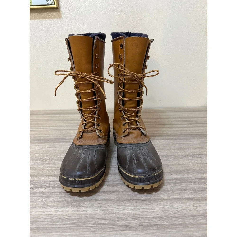 Sorel Men Boots‎ 8 Tan Frontier Duck Leather Waterproof Insulated Winter Canada